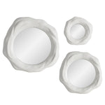 3 Organic form mirror with a white background
