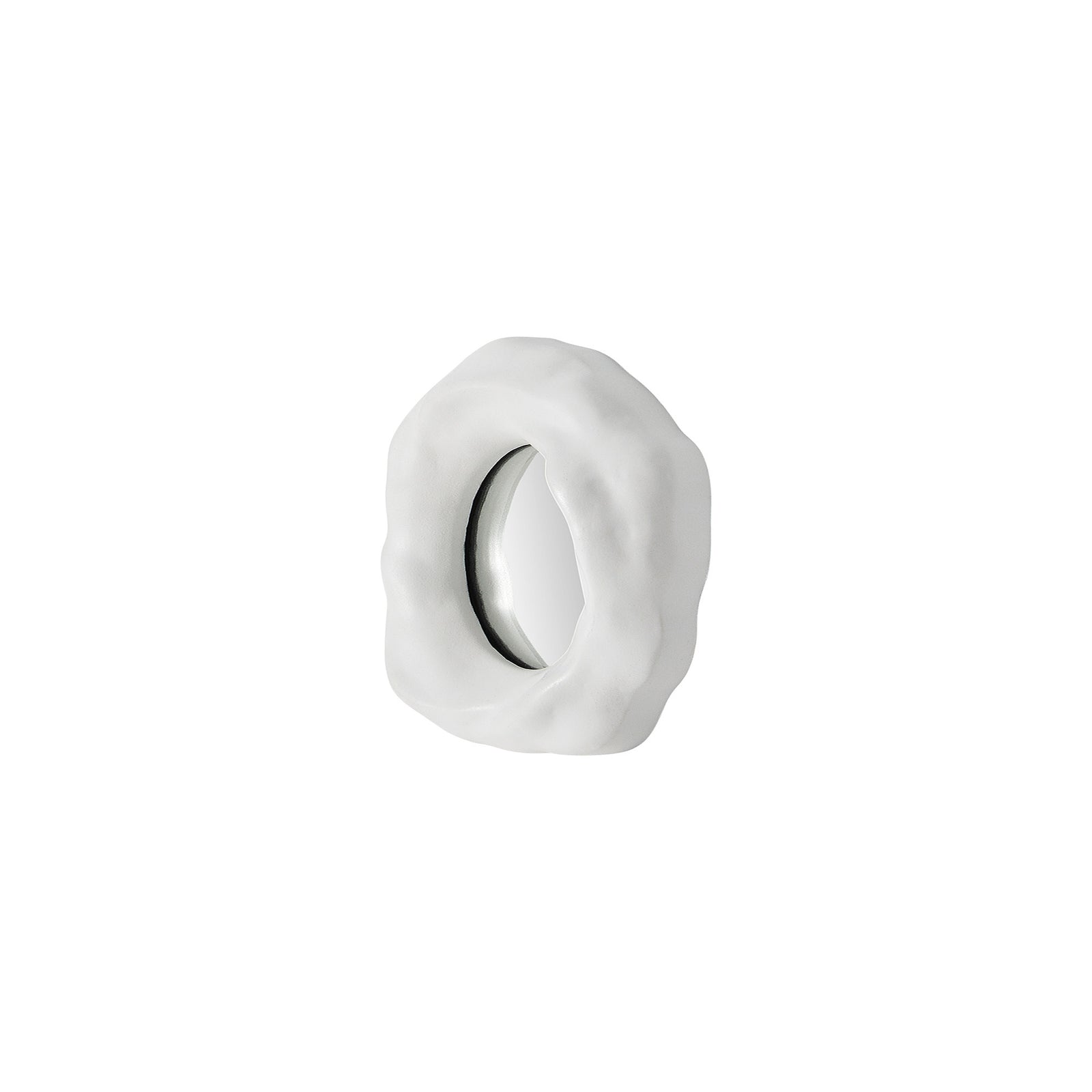 A small Organic form mirror with a white background