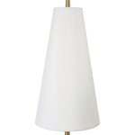 White cone-shaped lampshade on a white background