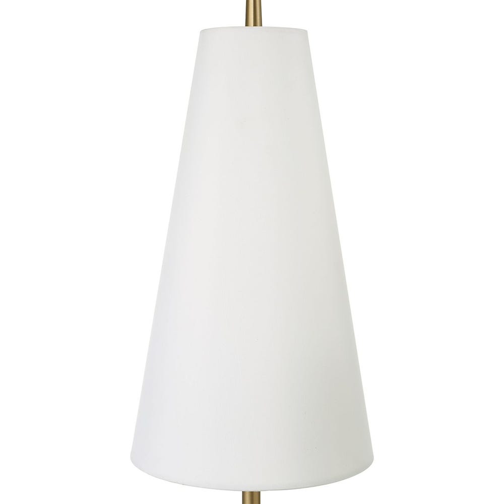 White cone-shaped lampshade on a white background