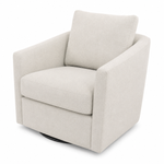 Beige swivel chair on a white background