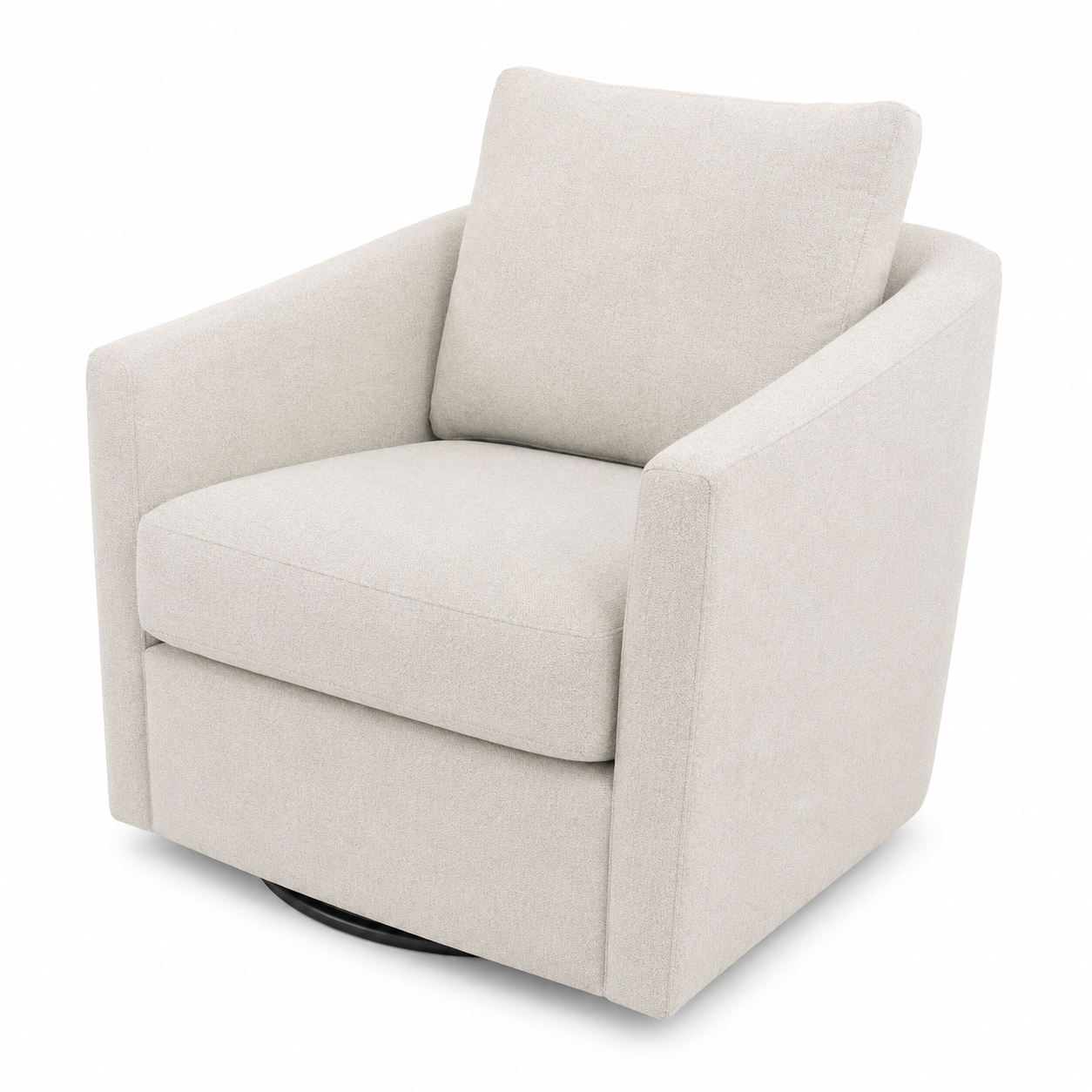 Beige swivel chair on a white background