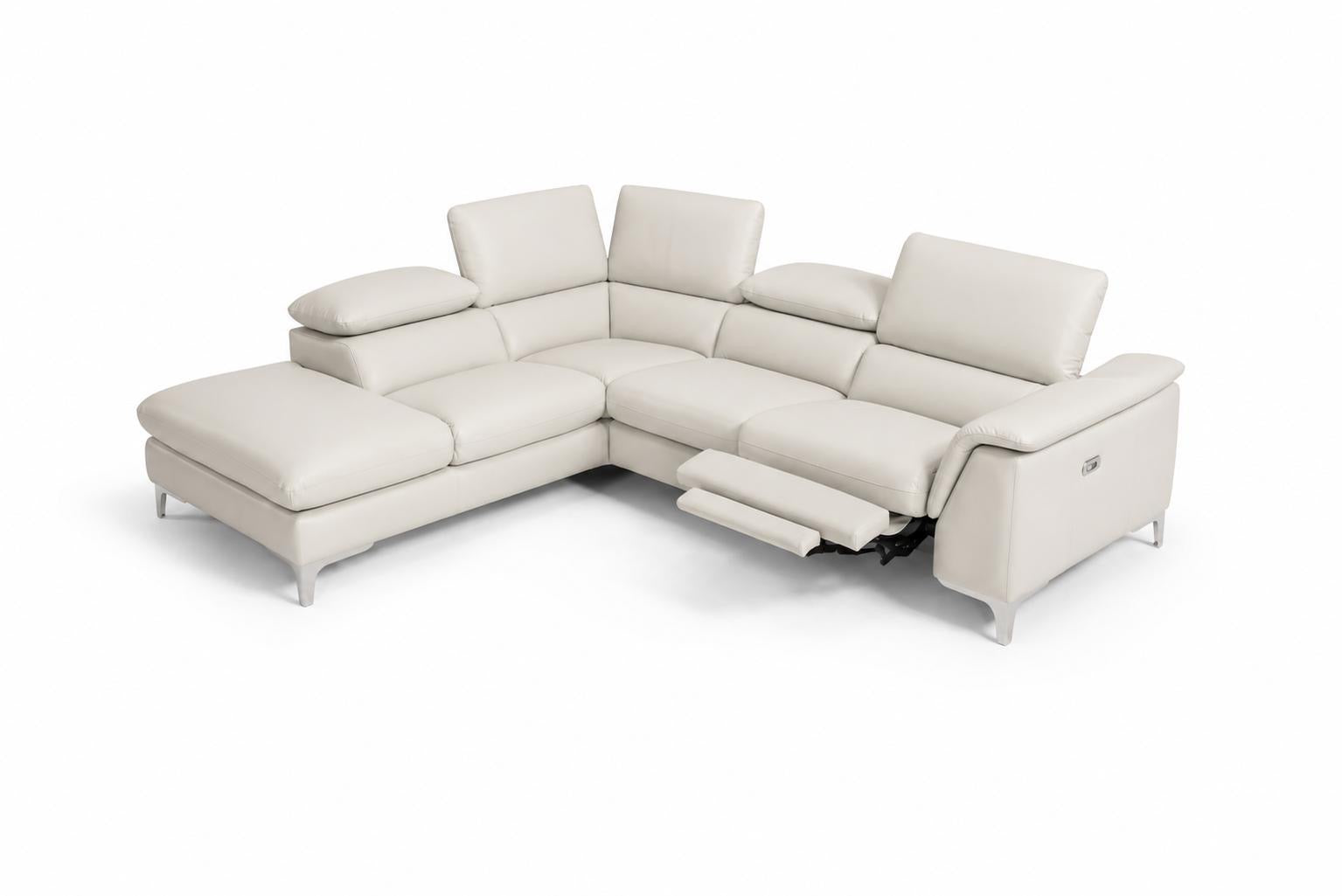 Kendall Italian Leather Recliner Sectional Sofa