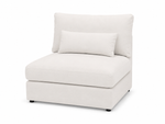 White armchair with a pillow on a white background