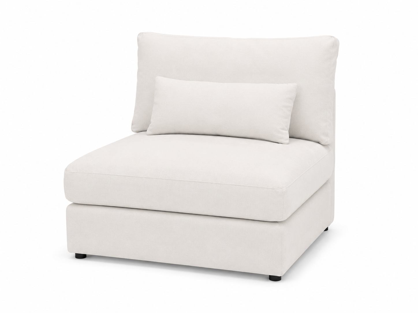 White armchair with a pillow on a white background