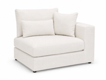White armchair with cushions on a white background