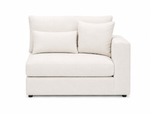 White armchair with two cushions on a white background