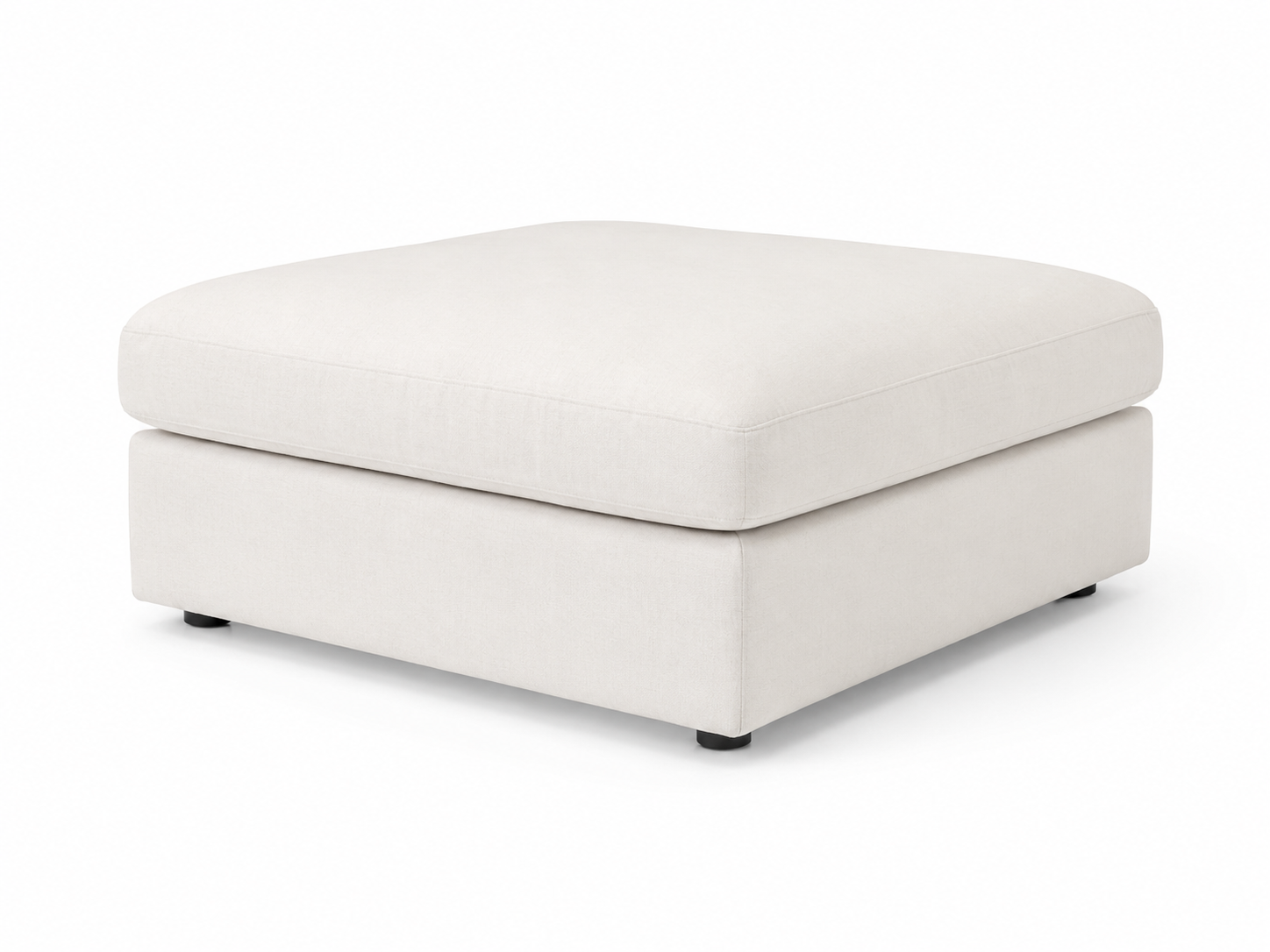 White ottoman on a white background