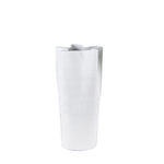 White ceramic vase on a white background