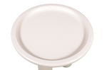 White ceramic bowl with three legs on a white background
