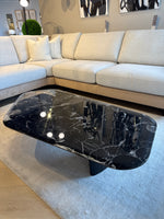 Gilbert Marble curved Coffee table - Black Luxury Marble