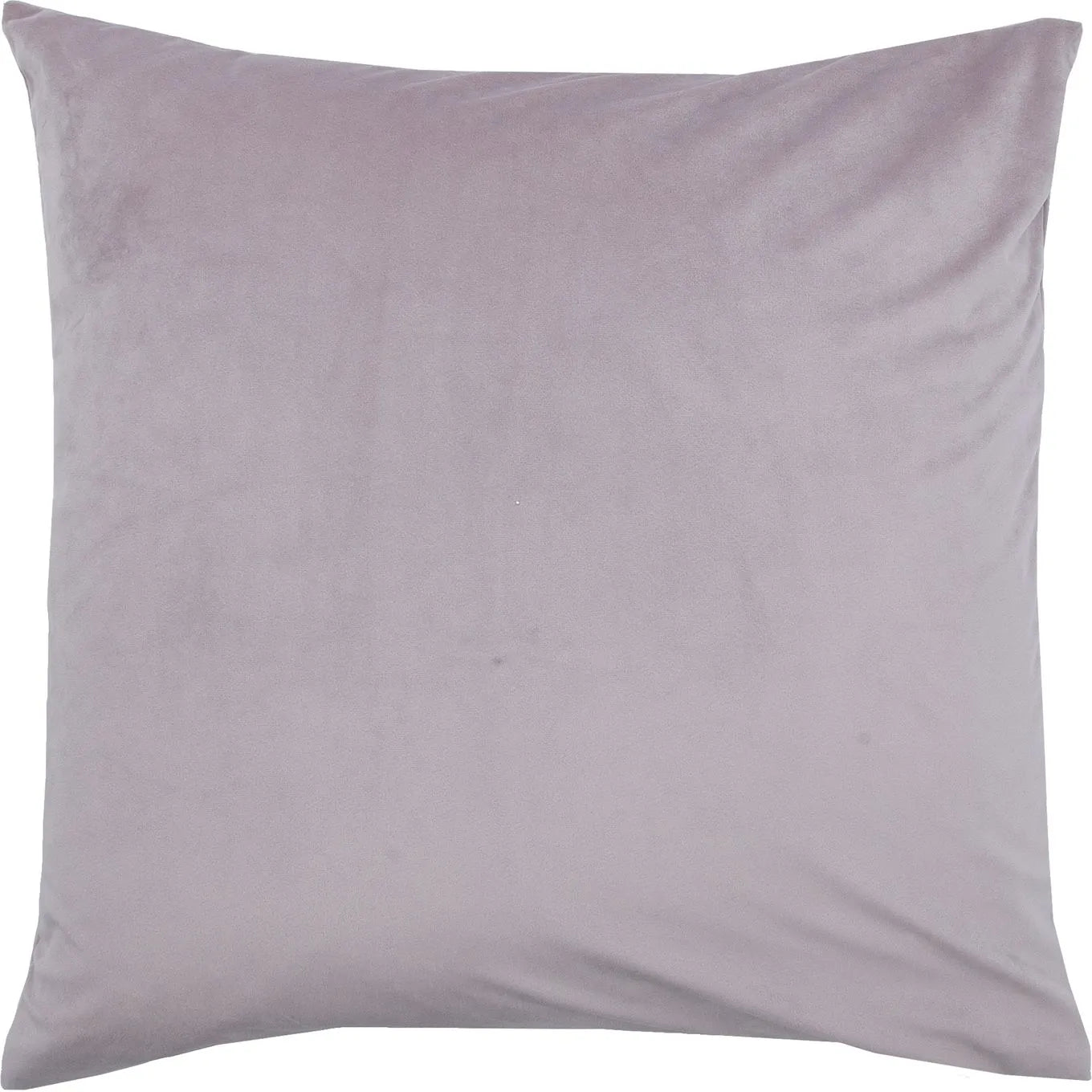 A square-shaped grey accent pillow with a smooth texture, stuffed with a feather and down filling.