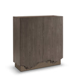 Wooden planter box with scalloped edge on a white background