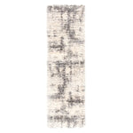 Rectangular area rug with a textured pattern on a white background