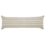 Beige pleated pillow on a white background