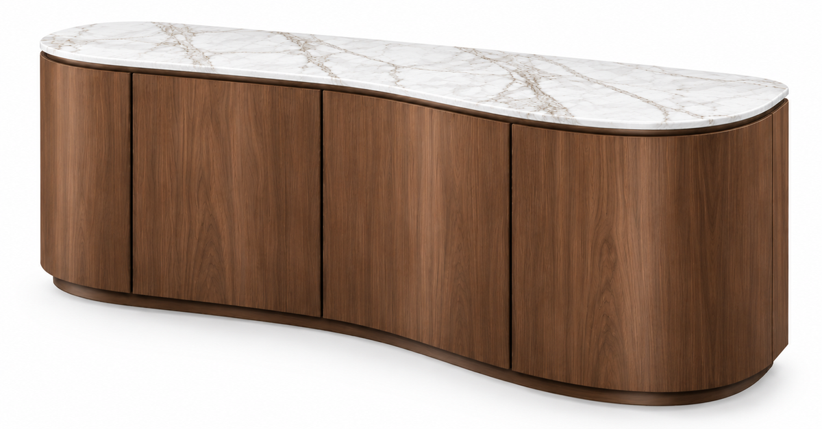 Jennie Marble Curved Buffet