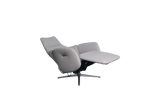 Gray recliner chair on a white background