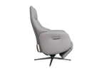 Gray recliner chair on a white background