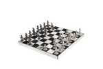 Chess Set with B&W Leather Board