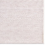 Textured gray rug with a subtle pattern on a white background