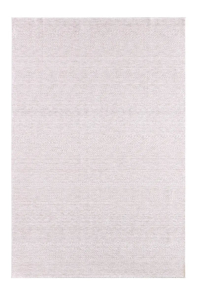 Light gray textured rug on a white background