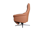 a orange modern design office chair in tan leather