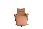 a orange modern design office chair in tan leather