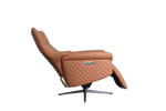 a orange modern design office chair in tan leather