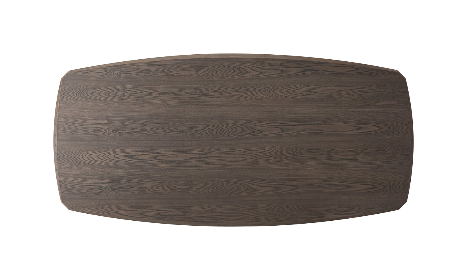 Wooden ottoman with a wavy pattern on a white background