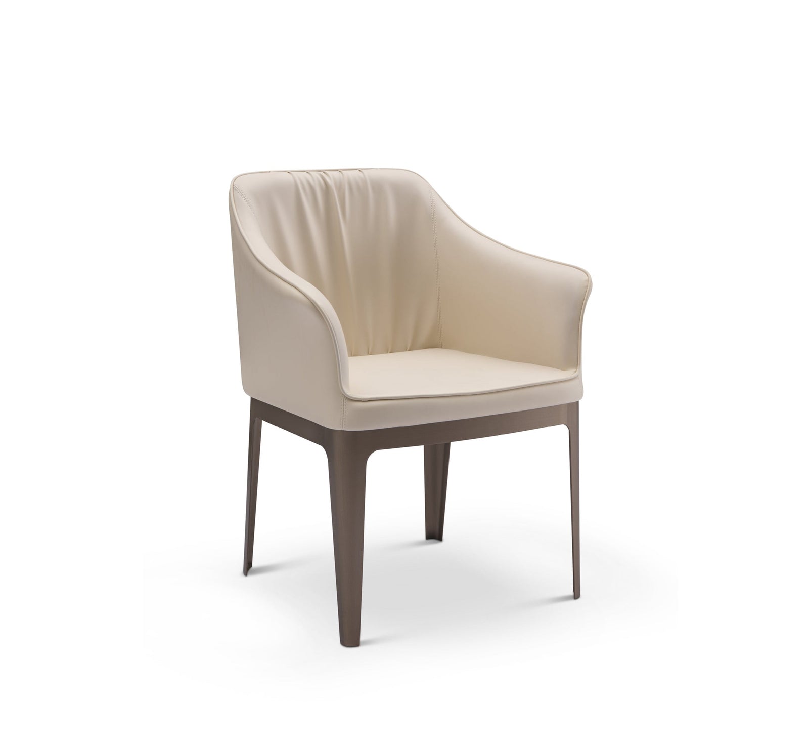 Beige armchair on a white background
