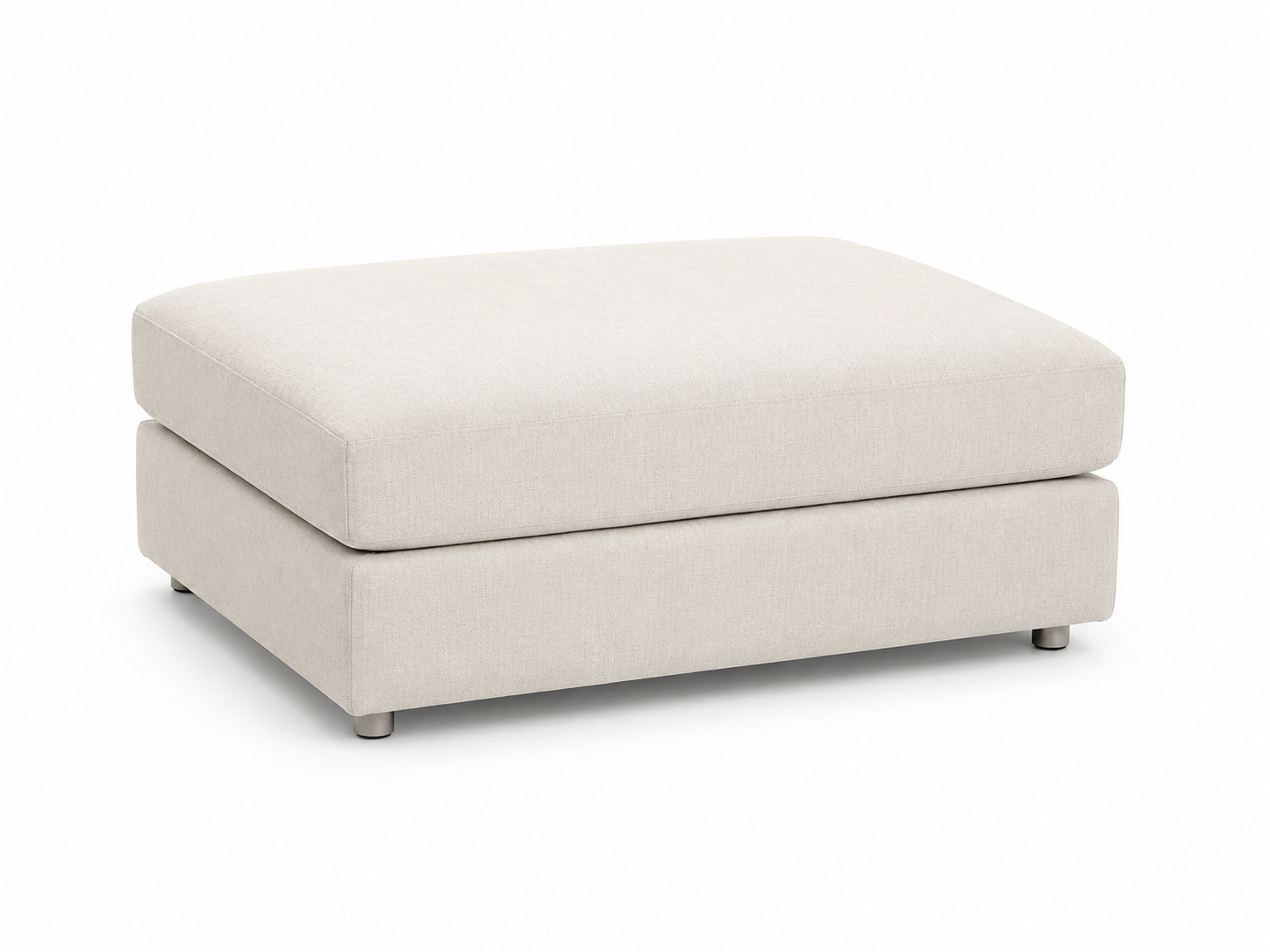 Beige ottoman on a white background