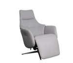 Gray recliner chair on a white background