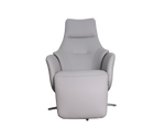 Gray recliner chair on a white background