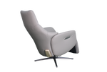 Gray recliner chair on a white background