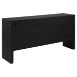 Black rectangular object on a white background