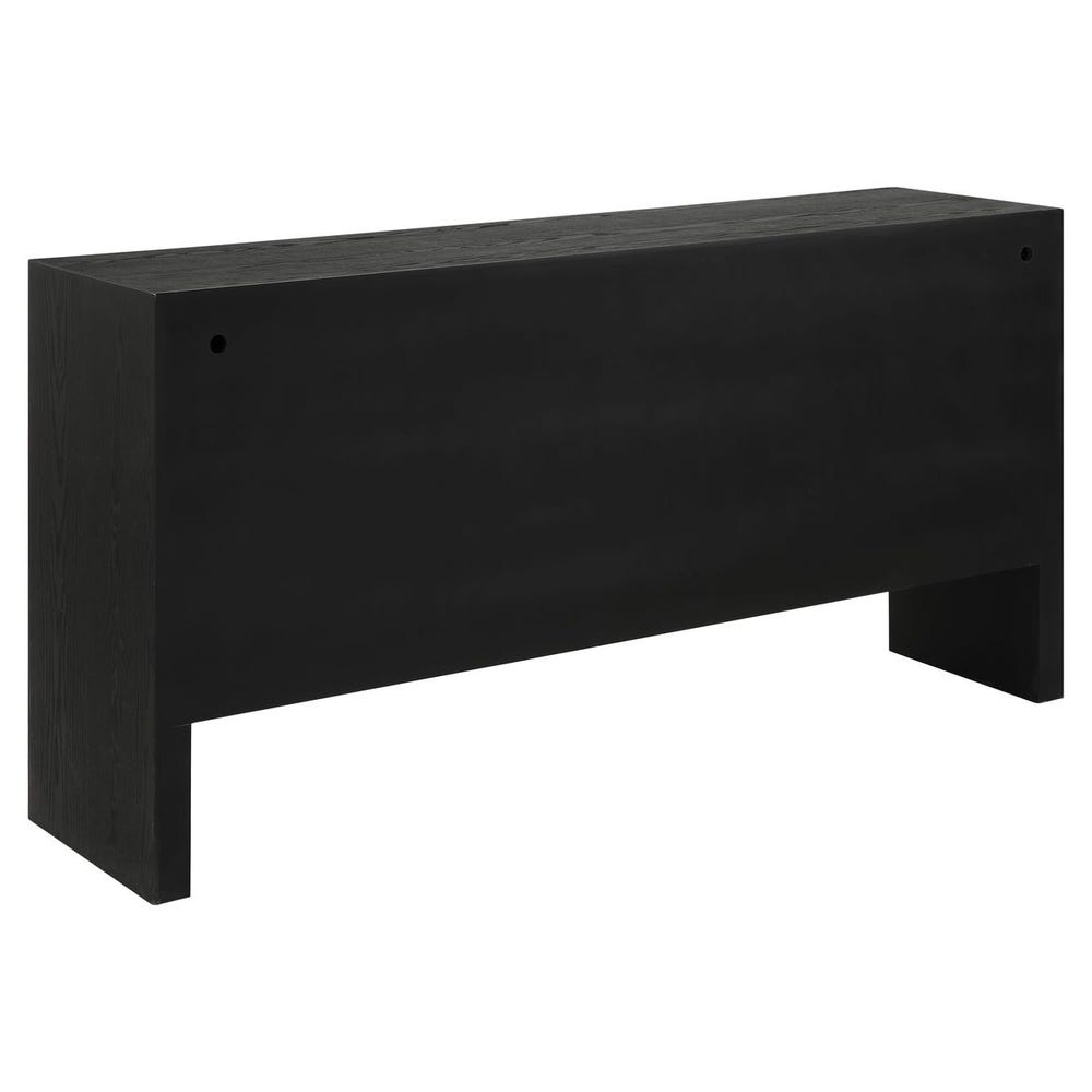 Black rectangular object on a white background