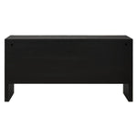 Black rectangular object on a white background