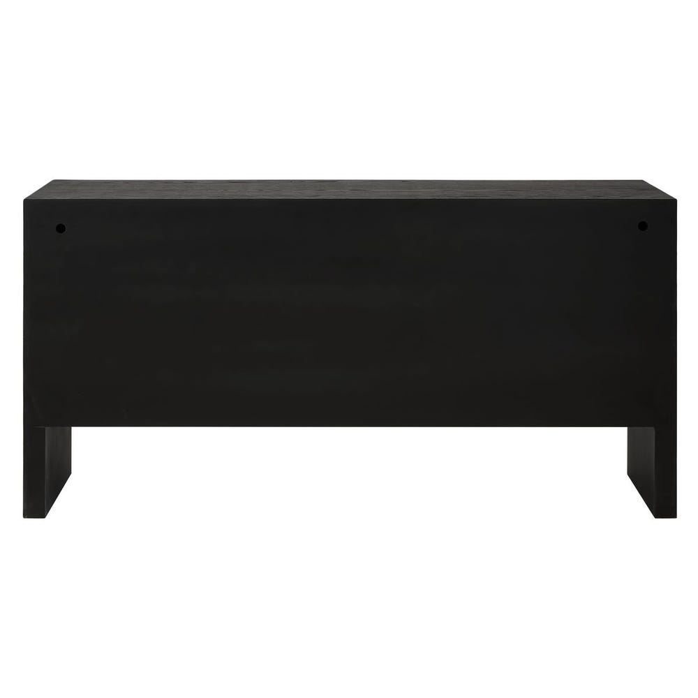 Black rectangular object on a white background