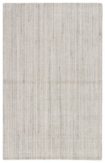 An ivory and gray area rug with a handwoven texture.