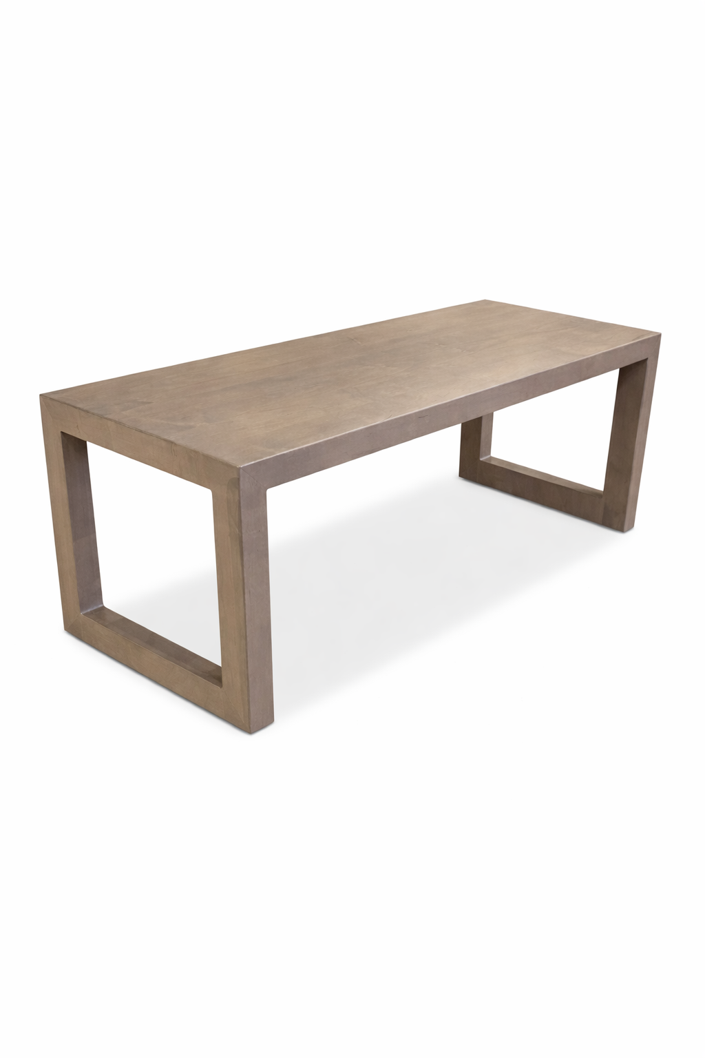 Wooden coffee table on a white background