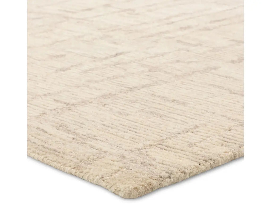 Leona Wool Area Rug - Light Beige