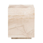 Leo Travertine Square End Table