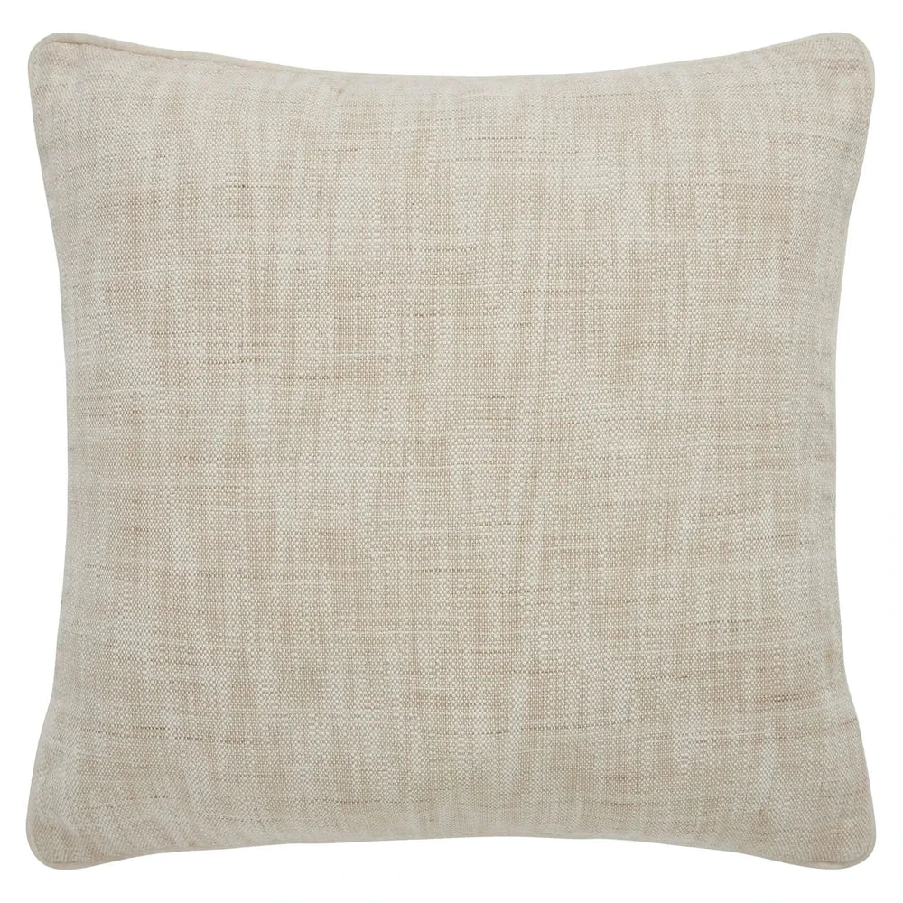 Beige textured pillow on a white background