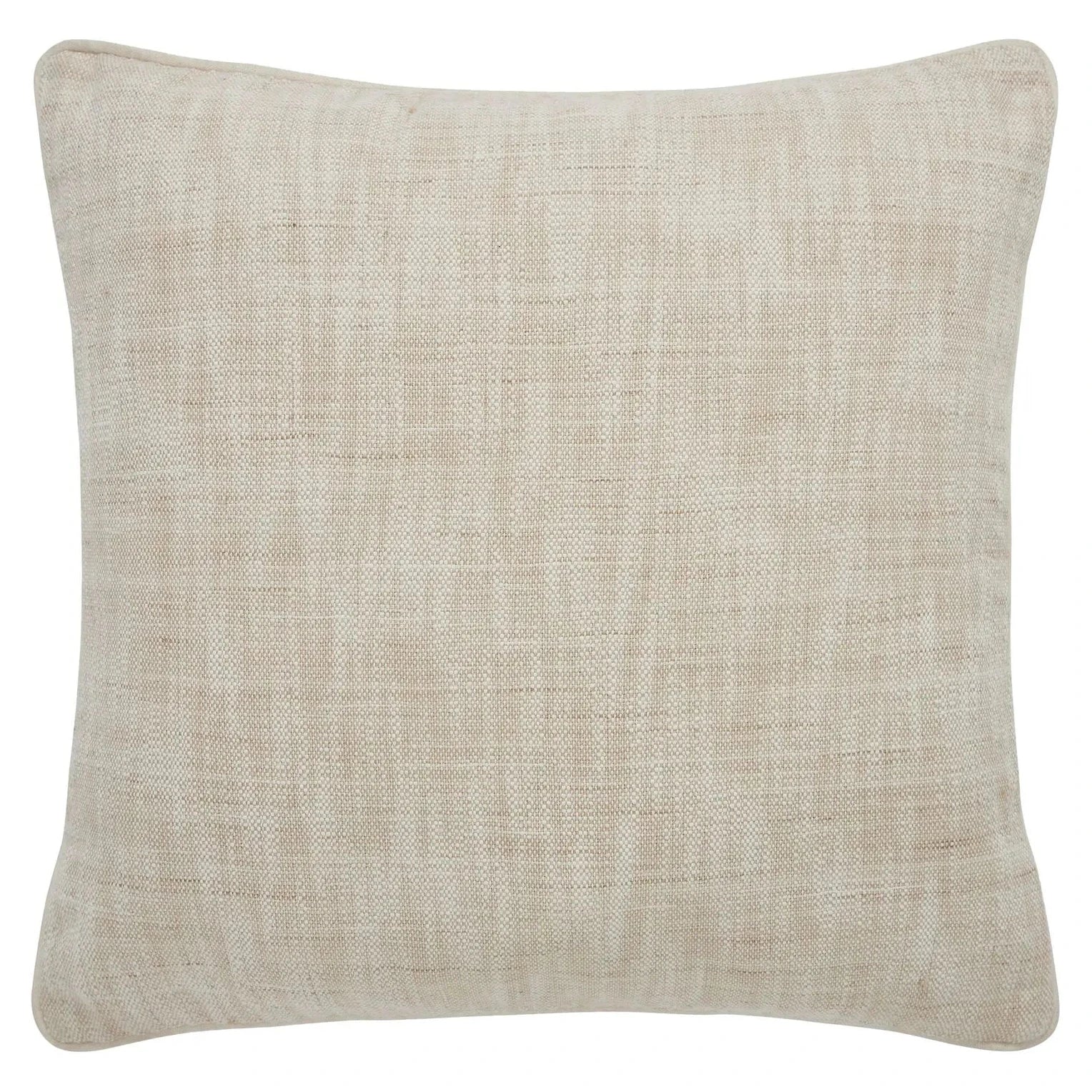 Beige textured pillow on a white background