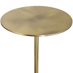 Gold round table on a white background
