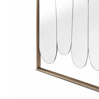 Close-up of a modern wall art piece with abstract design on a white background