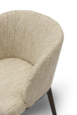 Beige textured chair on a white background