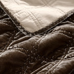 Emily Faux Silk Velvet Box Stitch Throw