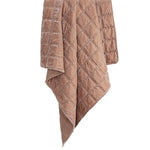 Emily Faux Silk Velvet Box Stitch Throw