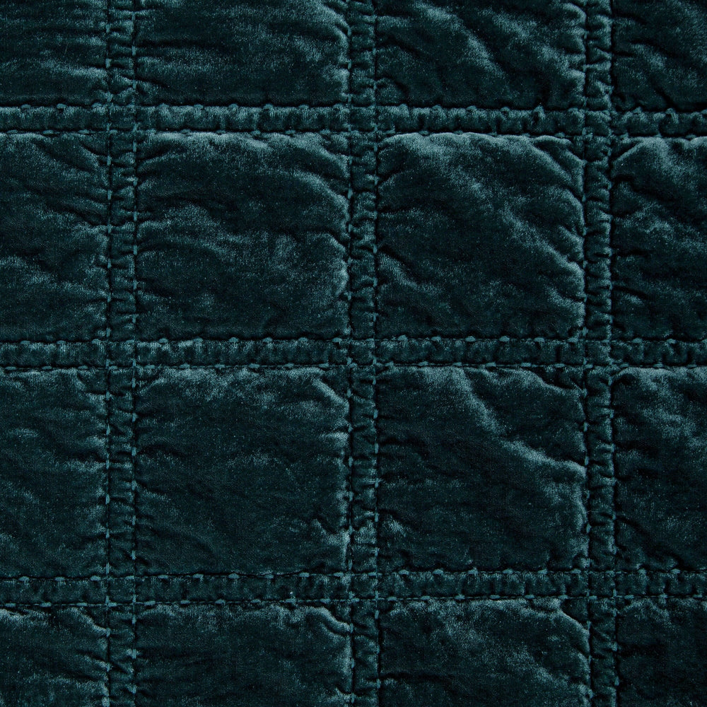 Emily Faux Silk Velvet Box Stitch Throw